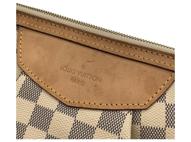 Borsa a tracolla Louis Vuitton Damier Azur Siracusa PM N41113 Blu - vista 4