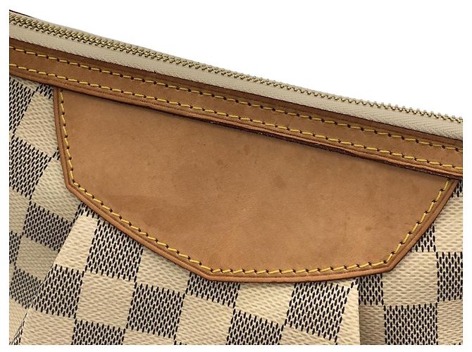 Borsa a tracolla Louis Vuitton Damier Azur Siracusa PM N41113 Blu - vista 6