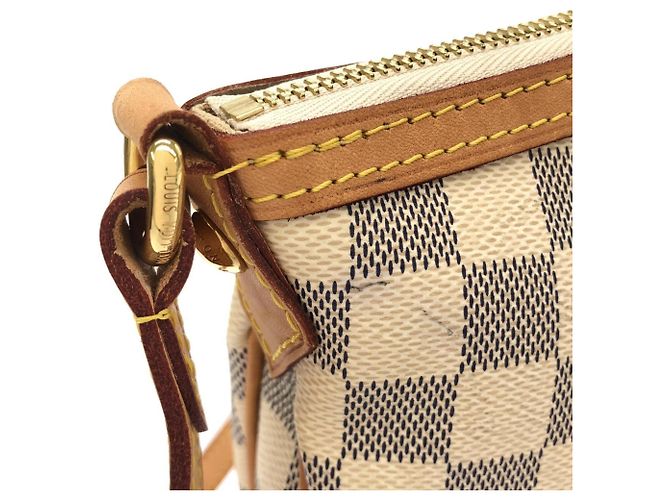 Borsa a tracolla Louis Vuitton Damier Azur Siracusa PM N41113 Blu - vista 7