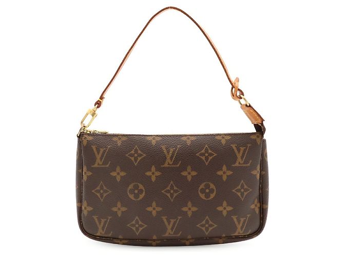 Louis Vuitton Monogram Pochette Accessoires Handbag Pouch Marrone Monogramma - vista 2