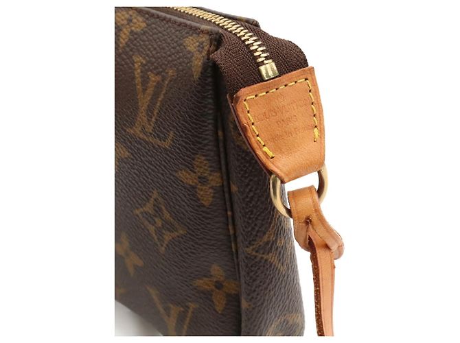 Louis Vuitton Monogram Pochette Accessoires Handbag Pouch Marrone Monogramma - vista 7
