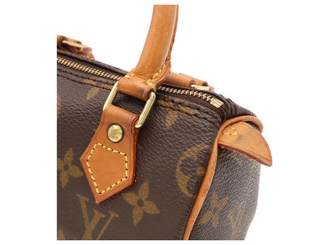 Borsa a mano Louis Vuitton Monogram Mini Speedy Marrone Monogramma - vista 8