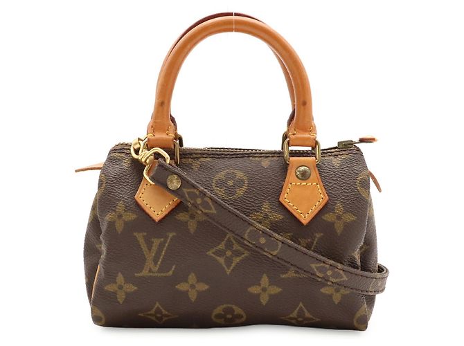 Borsa a mano Louis Vuitton Monogram Mini Speedy Marrone - vista 2