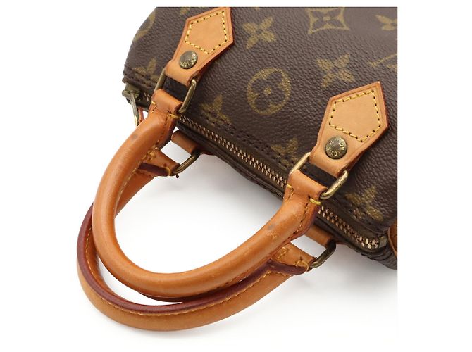 Borsa a mano Louis Vuitton Monogram Mini Speedy Marrone - vista 6