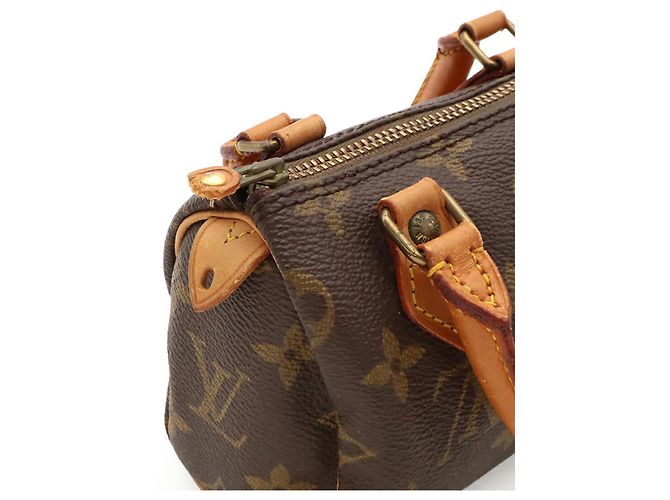 Borsa a mano Louis Vuitton Monogram Mini Speedy Marrone - vista 7