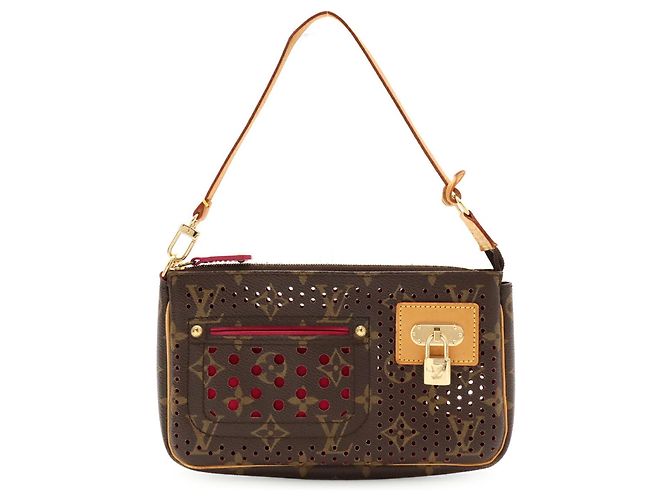 Borsa Louis Vuitton Monogram Perfo Pochette Accessoires Fuschia Monogramma - vista 2