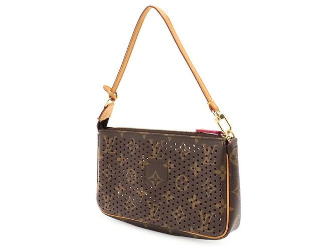 Borsa Louis Vuitton Monogram Perfo Pochette Accessoires Fuschia Monogramma - vista 3