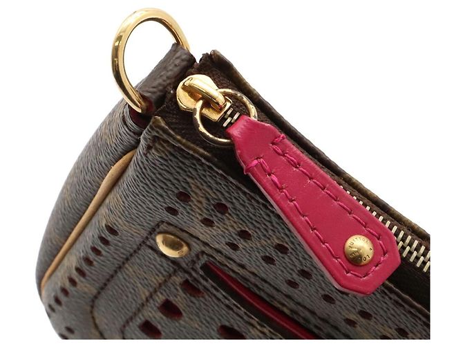 Borsa Louis Vuitton Monogram Perfo Pochette Accessoires Fuschia Monogramma - vista 6