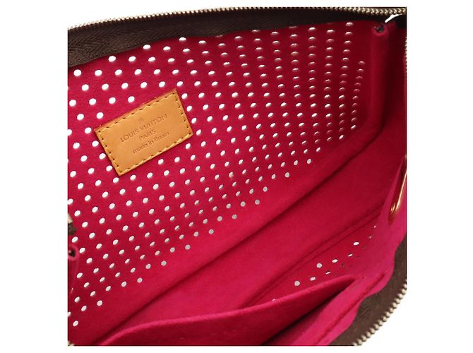 Borsa Louis Vuitton Monogram Perfo Pochette Accessoires Fuschia Monogramma - vista 9