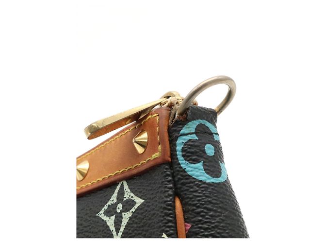 Louis Vuitton Monogram Multicolor Pochette Accessoires Nero Multicolore Monogramma - vista 7