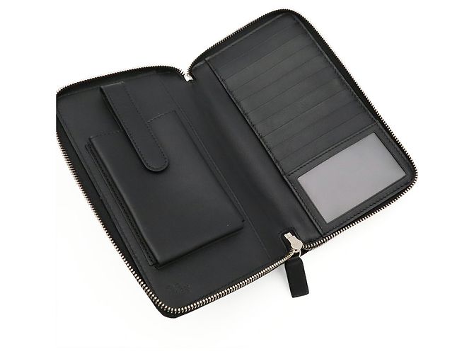 Monedero GUCCI Microguccissima de piel negra Negro - vista 7