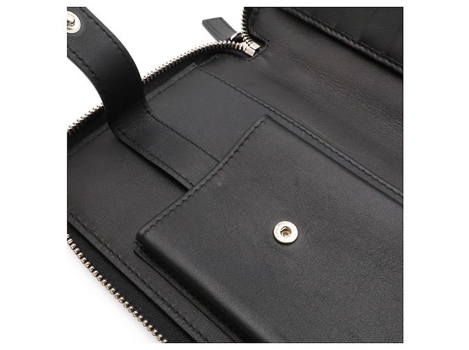 Monedero GUCCI Microguccissima de piel negra Negro - vista 8