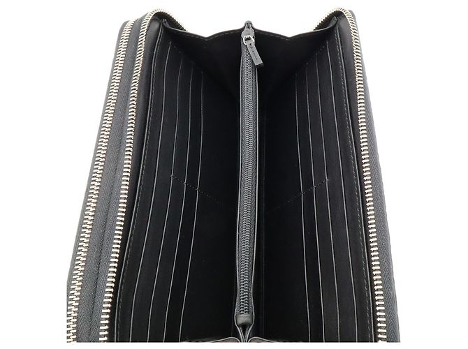 Monedero GUCCI Microguccissima de piel negra Negro - vista 9