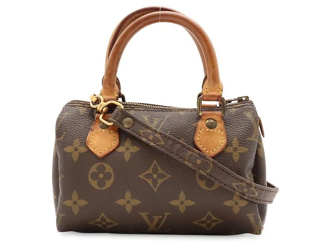 Borsa a mano Louis Vuitton Monogram Mini Speedy Marrone - vista 2