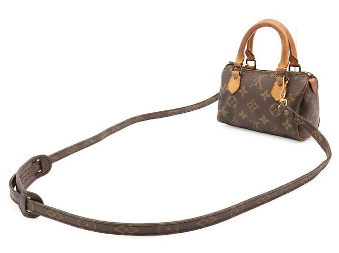 Borsa a mano Louis Vuitton Monogram Mini Speedy Marrone - vista 3