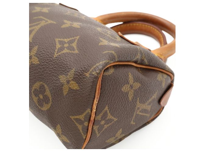 Borsa a mano Louis Vuitton Monogram Mini Speedy Marrone - vista 4