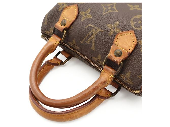 Borsa a mano Louis Vuitton Monogram Mini Speedy Marrone - vista 5