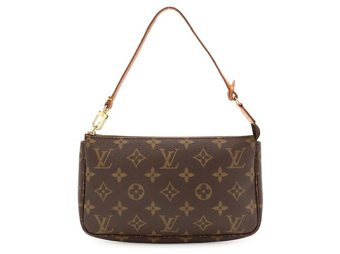 Louis Vuitton Monogram Pochette Accessoires Handbag Pouch Marrone - vista 2