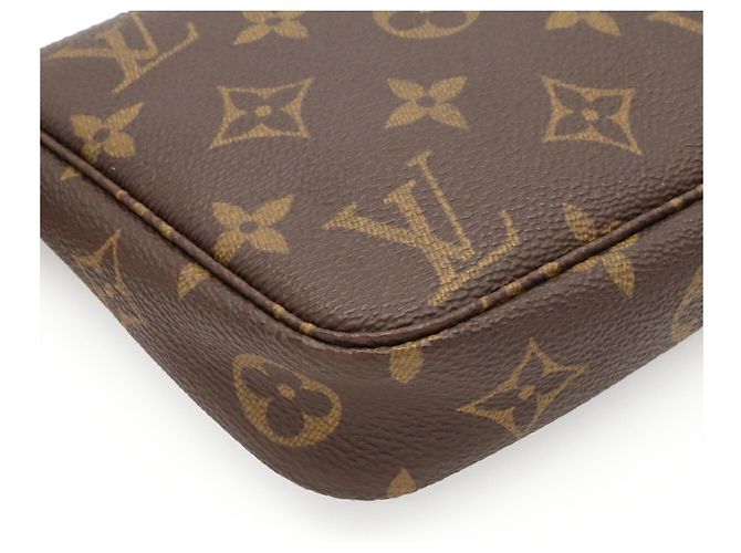 Louis Vuitton Monogram Pochette Accessoires Handbag Pouch Marrone - vista 4