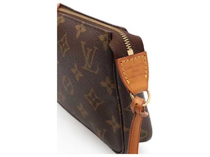 Louis Vuitton Monogram Pochette Accessoires Handbag Pouch Marrone - vista 7
