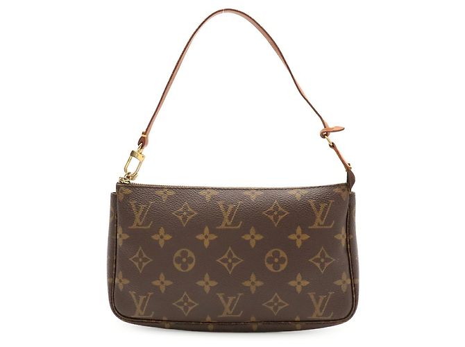 Louis Vuitton Monogram Pochette Accessoires Handbag Pouch Marrone - vista 2