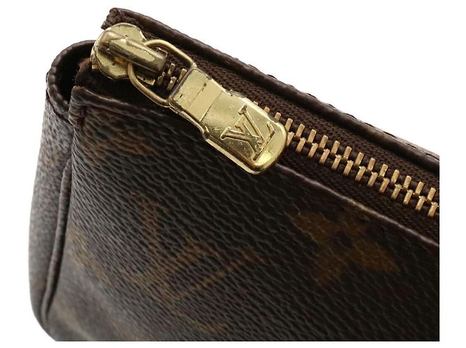 Louis Vuitton Monogram Pochette Accessoires Handbag Pouch Marrone - vista 6