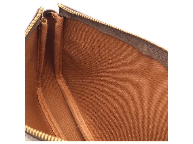 Louis Vuitton Monogram Pochette Accessoires Handbag Pouch Marrone - vista 8