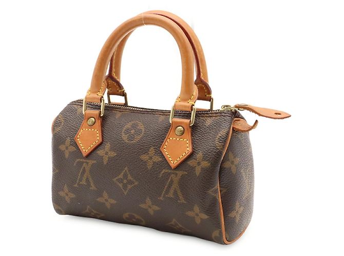 Borsa a mano Louis Vuitton Monogram Mini Speedy Marrone - vista 3