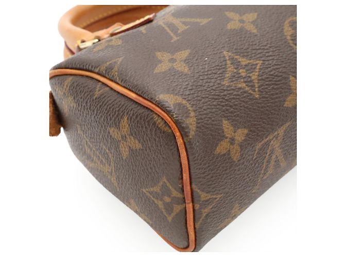 Borsa a mano Louis Vuitton Monogram Mini Speedy Marrone - vista 4
