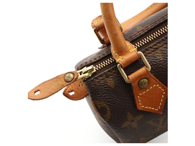 Borsa a mano Louis Vuitton Monogram Mini Speedy Marrone - vista 6