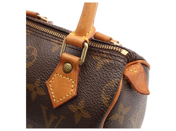 Borsa a mano Louis Vuitton Monogram Mini Speedy Marrone - vista 7