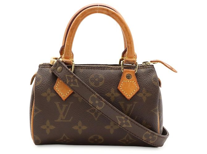 Borsa a mano Louis Vuitton Monogram Mini Speedy Marrone - vista 2