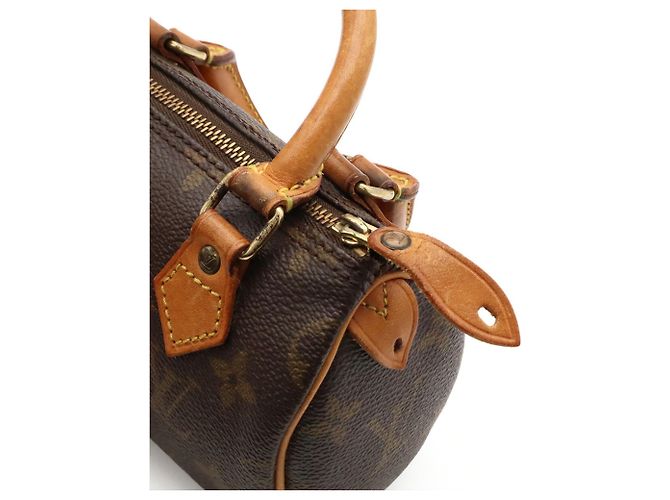 Borsa a mano Louis Vuitton Monogram Mini Speedy Marrone - vista 7