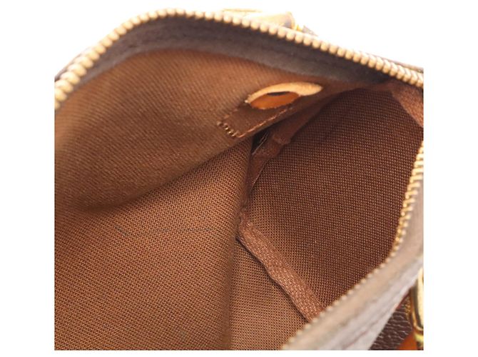 Borsa a mano Louis Vuitton Monogram Mini Speedy Marrone - vista 9