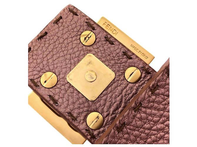 Borsa a spalla Fendi SELLERIA Baguette Rosa - vista 8