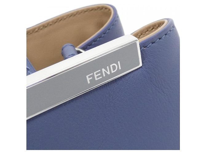Borsa Fendi Petite 2Jours Blu - vista 5