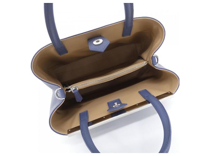 Borsa Fendi Petite 2Jours Blu - vista 8