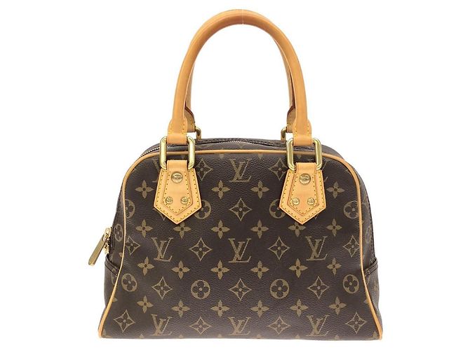 Borsa Louis Vuitton Monogram Manhattan PM Marrone - vista 2