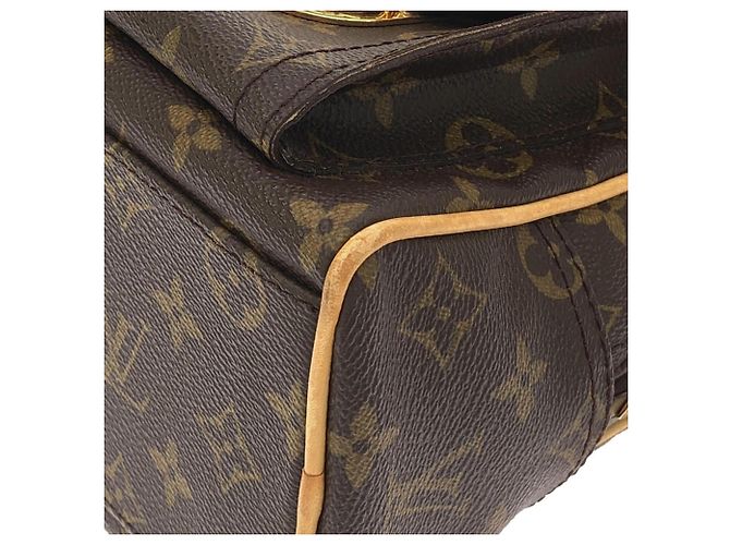 Borsa Louis Vuitton Monogram Manhattan PM Marrone - vista 3