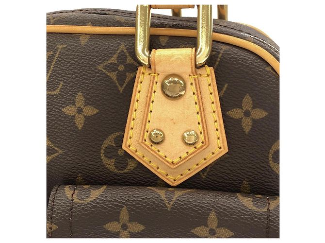 Borsa Louis Vuitton Monogram Manhattan PM Marrone - vista 5