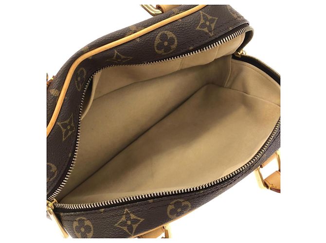 Borsa Louis Vuitton Monogram Manhattan PM Marrone - vista 8