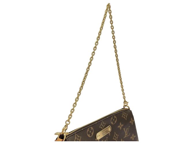 Borsa a tracolla Louis Vuitton Monogram Pochette Eva Marrone - vista 6