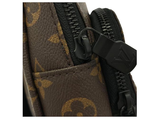 Borsa a tracolla Louis Vuitton Monogram Macassar Avenue Marrone - vista 4