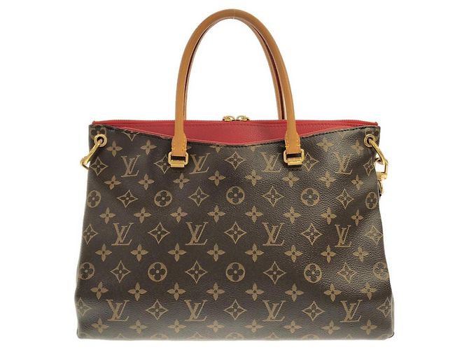 Borsa Louis Vuitton Monogram Pallas Marrone Fuschia - vista 2