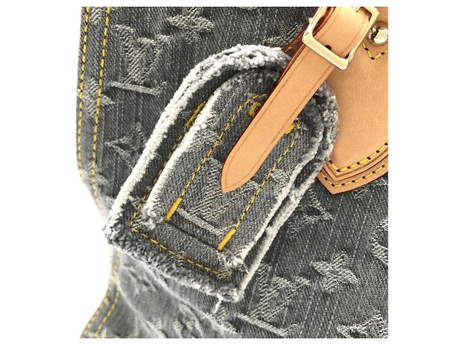 Borsa Louis Vuitton Monogram Denim OnTheGo MM Marrone - vista 4