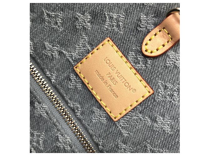 Borsa Louis Vuitton Monogram Denim OnTheGo MM Marrone - vista 8