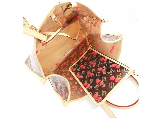 Borsa Louis Vuitton Monogram Cherry OnTheGo GM Marrone - vista 4