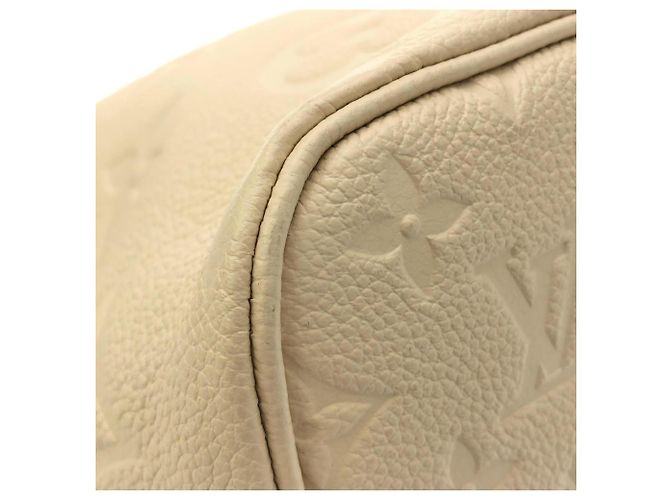 Borsa Louis Vuitton Monogram Empreinte Neverfull MM Beige - vista 3