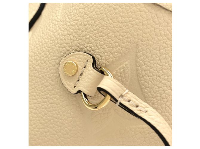 Borsa Louis Vuitton Monogram Empreinte Neverfull MM Beige - vista 5