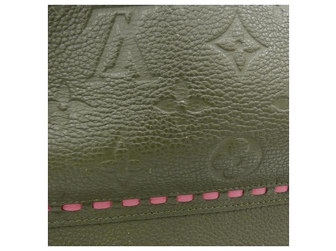 Louis Vuitton Monogram Empreinte Portefeuille Sarah Wallet Verde - vista 3